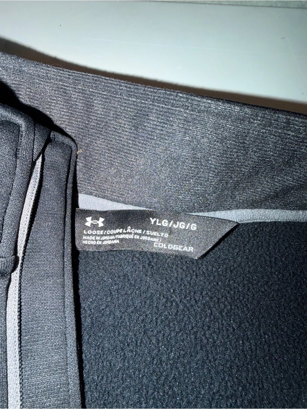 Under Armour Black and Gray ColdGear Quarter-Zip Pullover